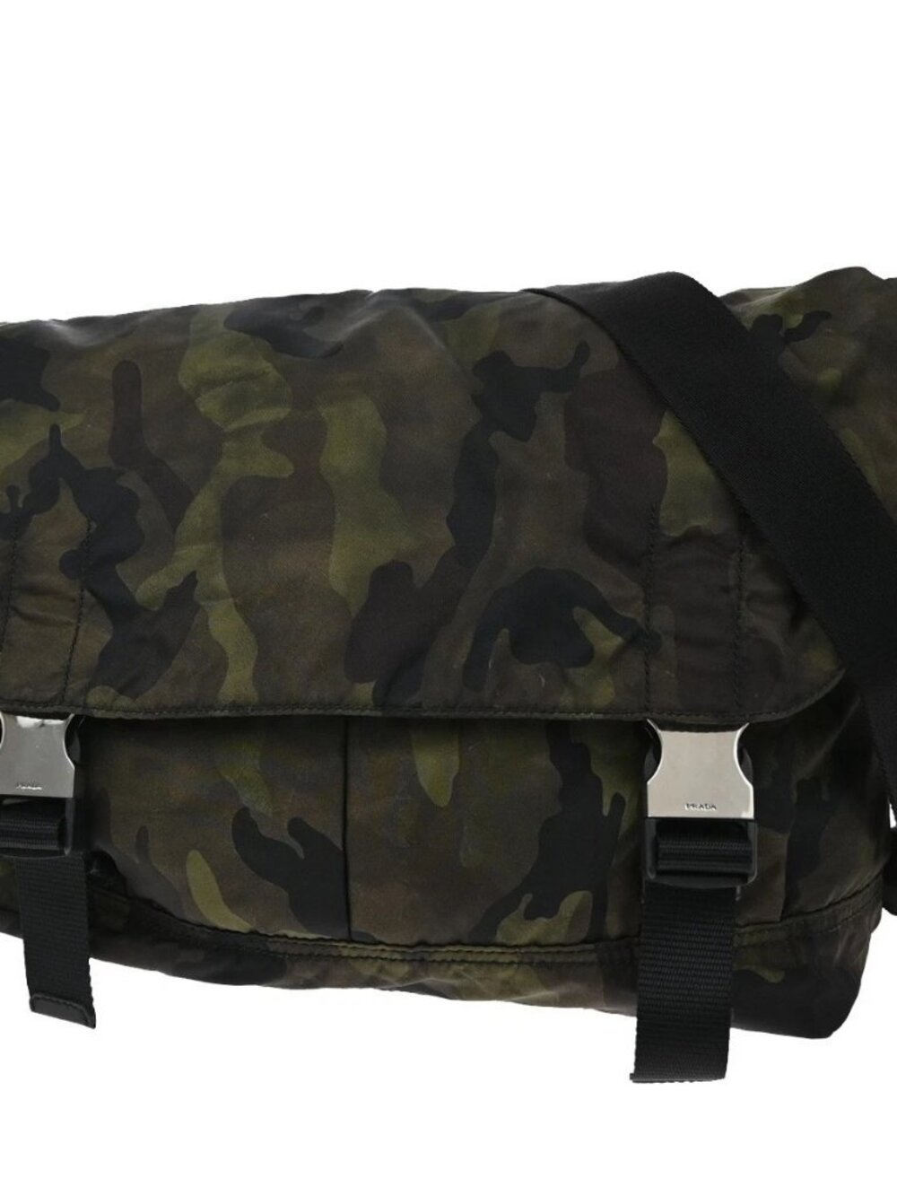 PRADA Tessuto Crossbody Camouflage Shoulder Bag Nylon Leather GN SHW 77KP101